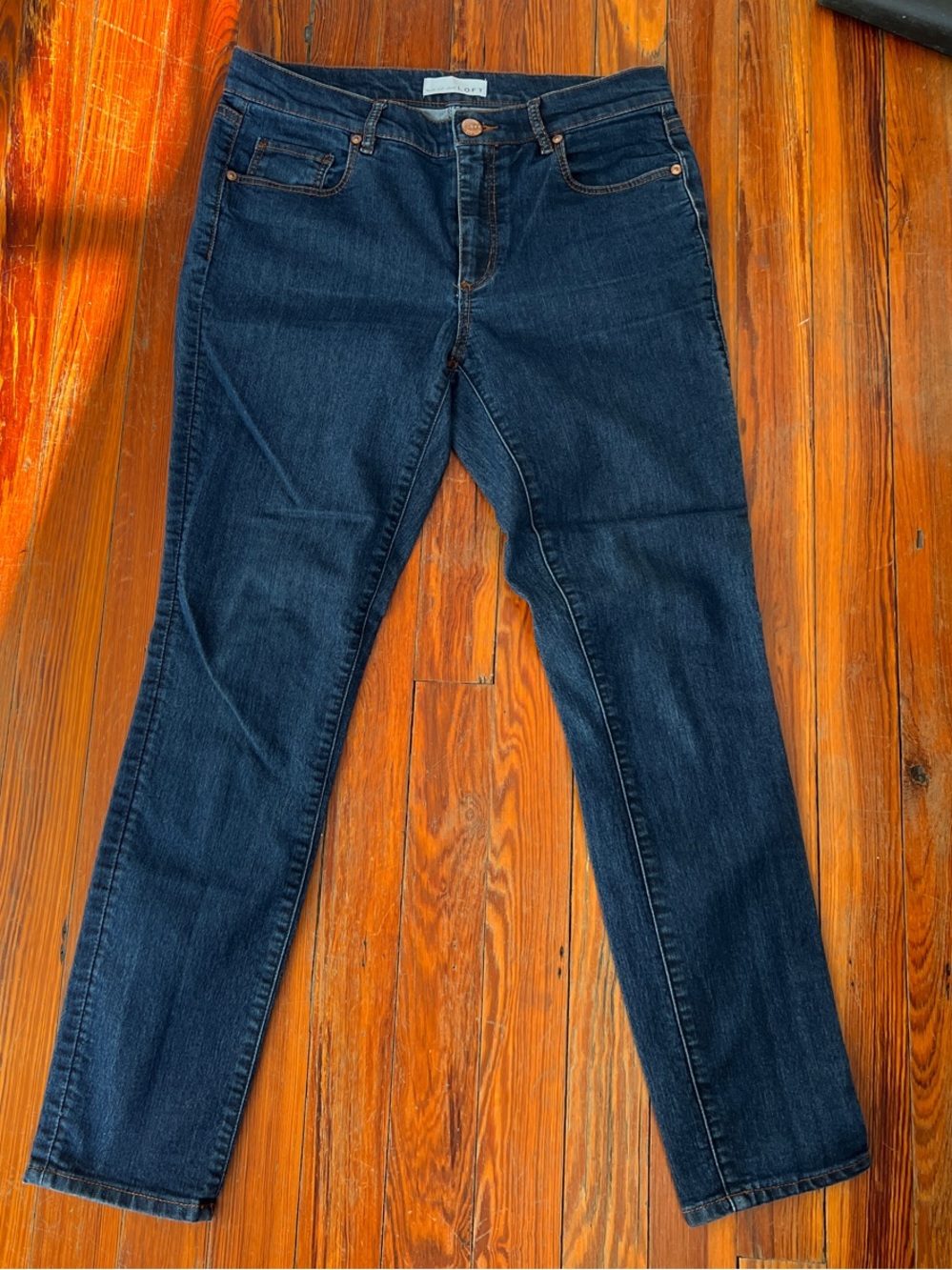 LOFT Dark Indigo Modern Skinny Jeans